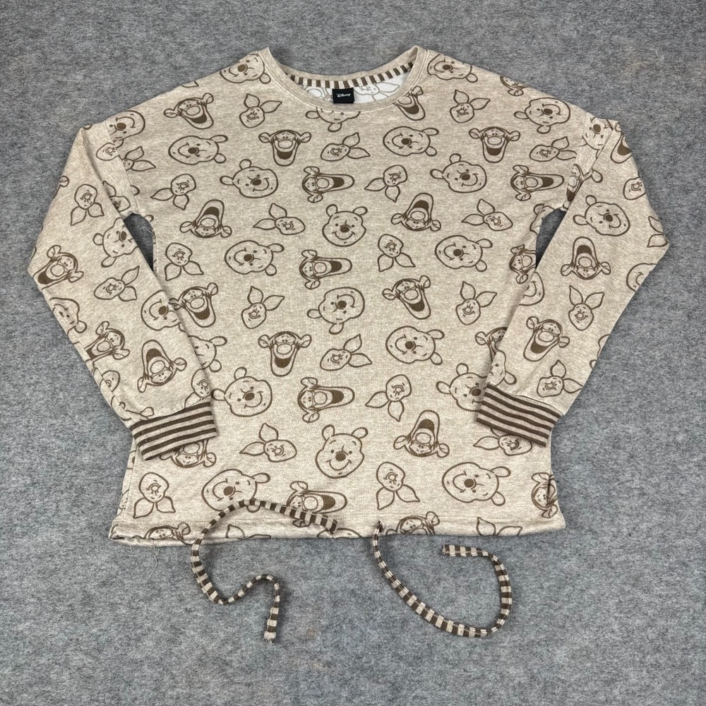 Disney Winnie The Pooh Print Shirt Long Sleeve Womens XS
